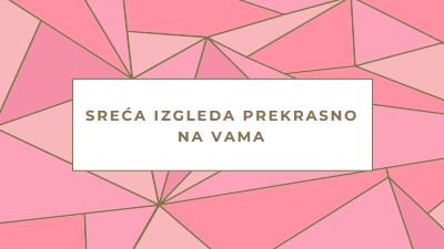 Sretan povrat pink modern-simple