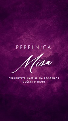 Pepelnica - misa purple modern-simple