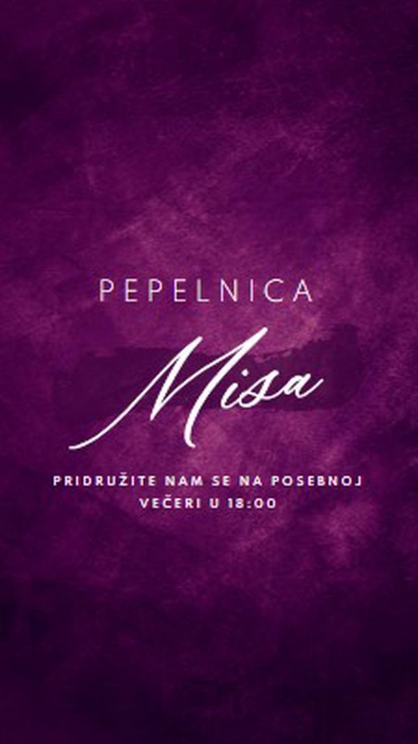 Pepelnica - misa purple modern-simple