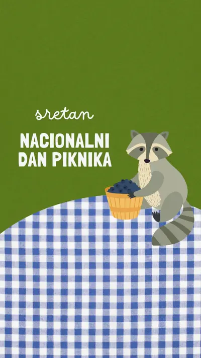 Sretan dan nacionalnog piknika green whimsical-color-block