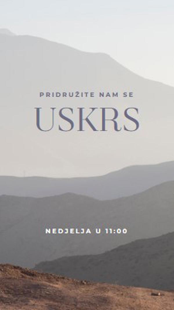 Pridružite nam se u Uskrsnu nedjelju gray modern-simple