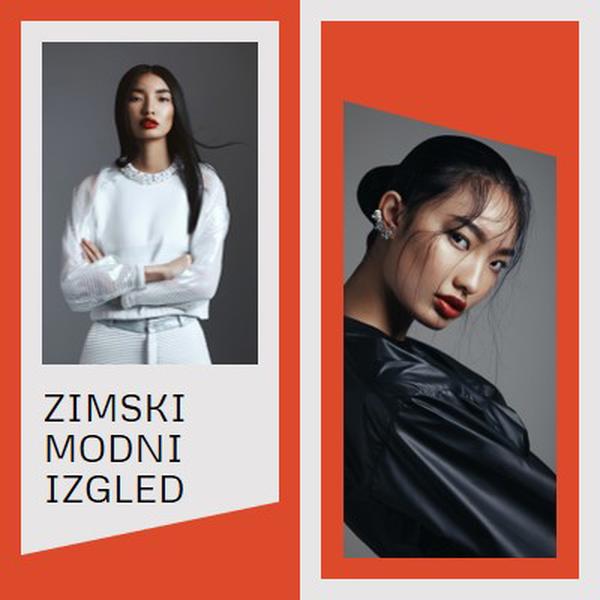 Zimski modni izgled red minimal,asymmetrical,cutout,elegant,classic,graphic