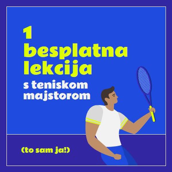 Besplatna lekcija s učiteljem tenisa blue vibrant,bold,block,frame,graphic,bright
