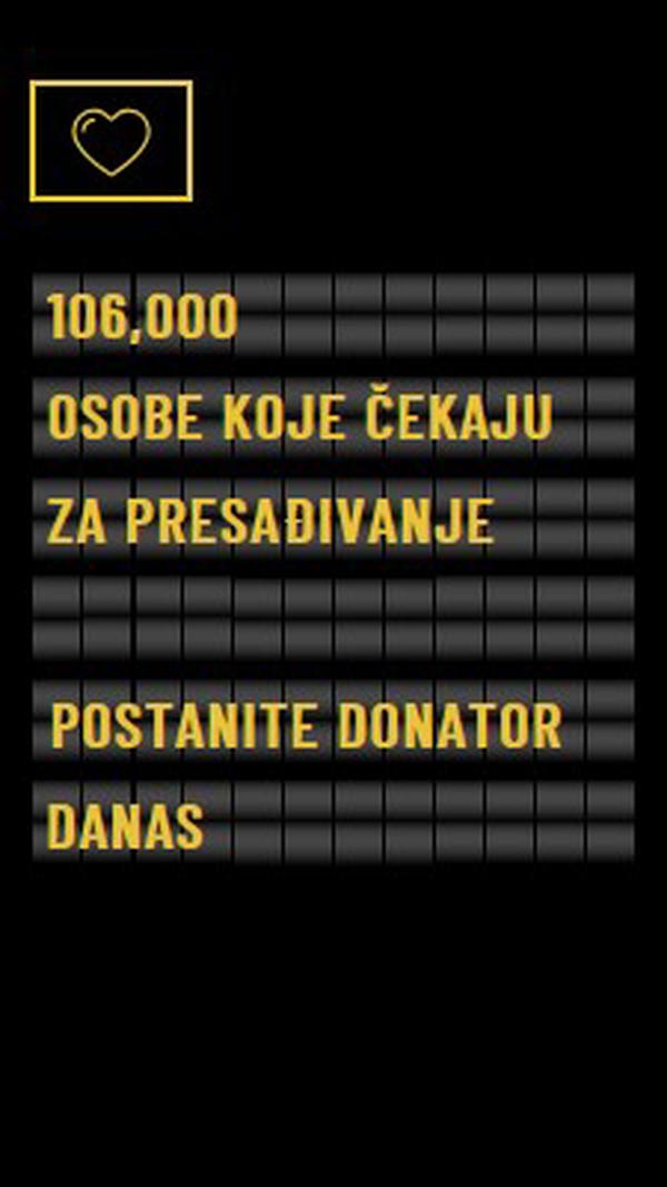 Postanite donator orgulje danas black modern-bold