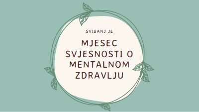 Poštuj svijest o mentalnom zdravlju green organic-simple