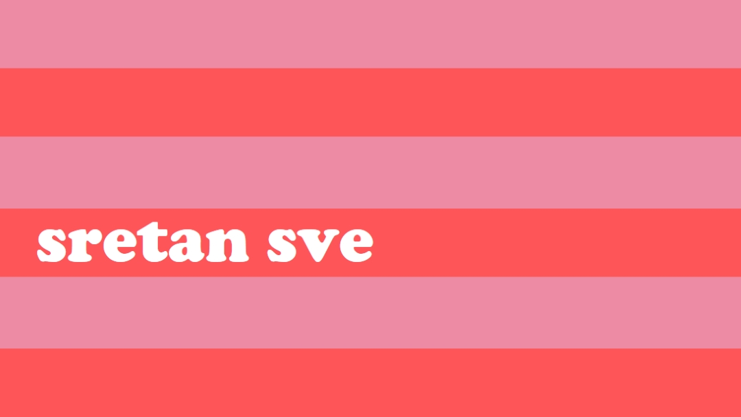 Sve je veselo pink modern-bold