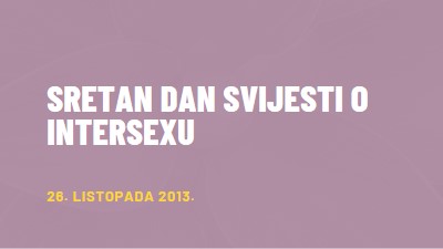 Sretan Dan svjesnosti Intersexa purple modern-bold