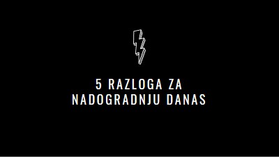 Pet razloga za nadogradnju black modern-bold