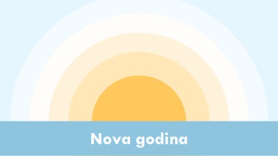 Novogodišnje sunce blue modern-simple