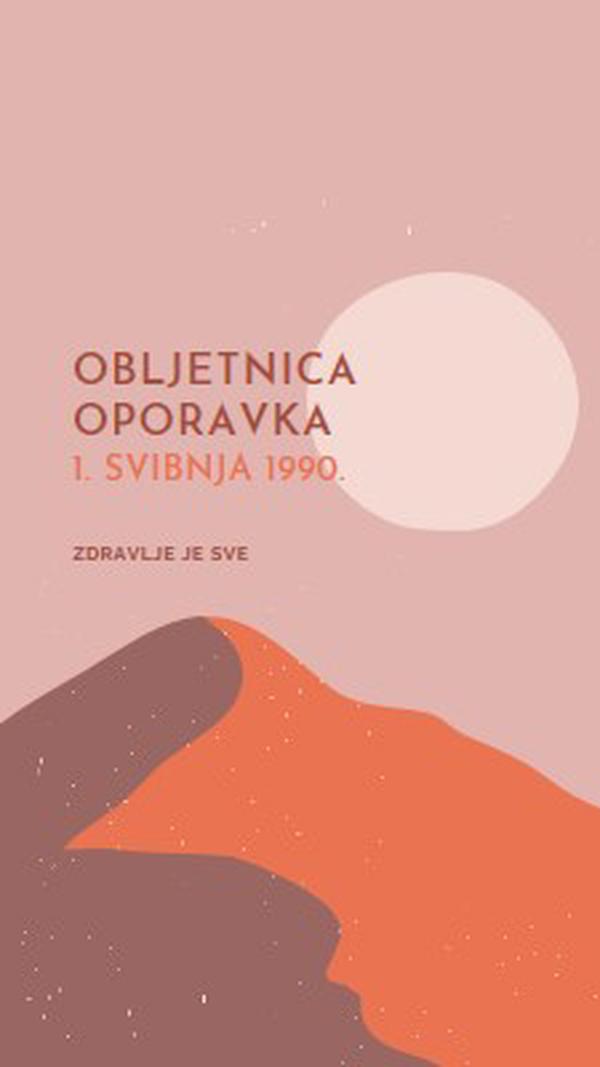 Obljetnica oporavka pink organic-boho