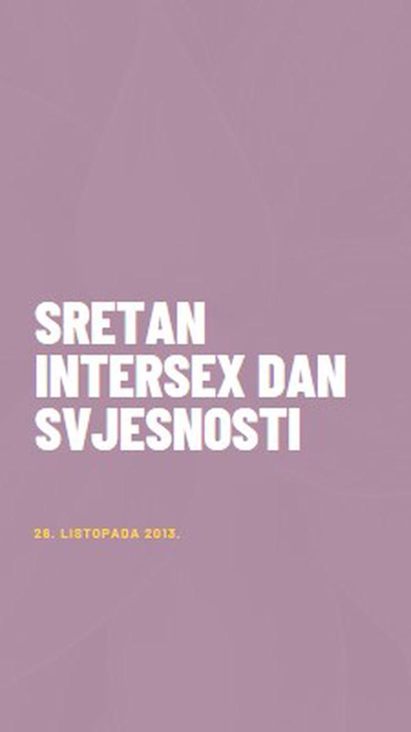 Sretan Dan svjesnosti Intersexa purple modern-bold