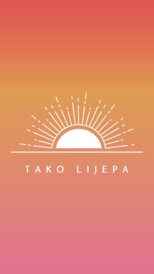 Tako lijepa poput zalaska sunca red organic-boho