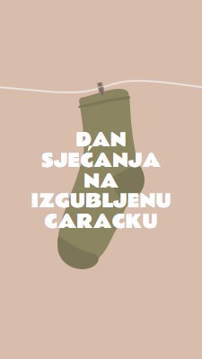 Dan sjećanja na izgubljenu socku brown whimsical-color-block