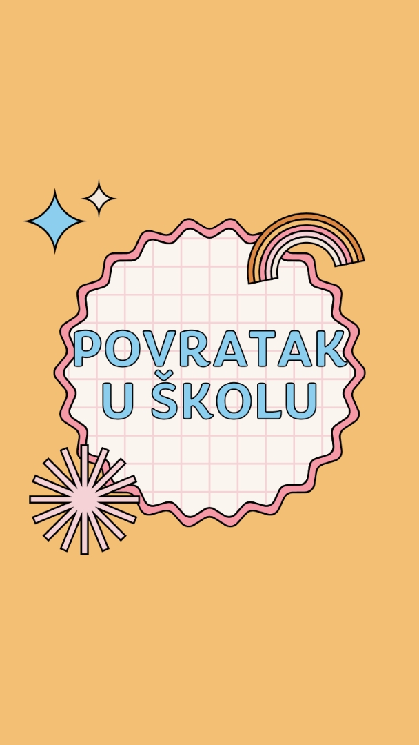 Škola omamiti orange vintage-retro