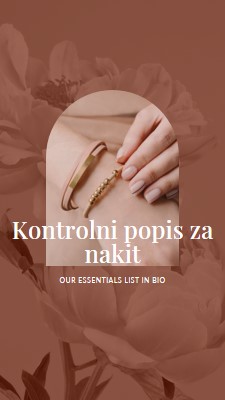 Kontrolni popis za nakit pink organic-boho