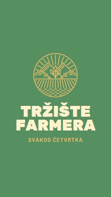 Dođite na tržište poljoprivrednika green clean,simple,logo,organic,typographic,rustic