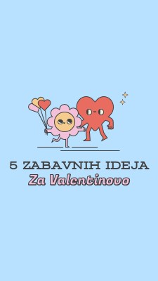 5 zabava Valentinovo ideje blue retro,colorful,characters,bright,fun,cute