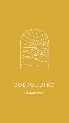 Dobro jutro, sunašce. yellow modern,minimal,lines,simple,waves,sun