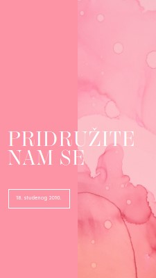 Pridružite nam se za događaj pink elegant,clean,watercolor,classic,simple,minimal