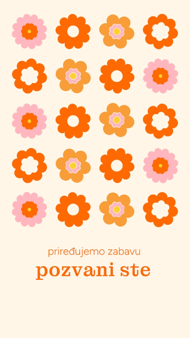 Priređujemo zabavu orange bold,fun,graphic