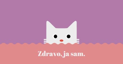 Oh, zdravo. red cute,simple,cat,neutral,bright,fun