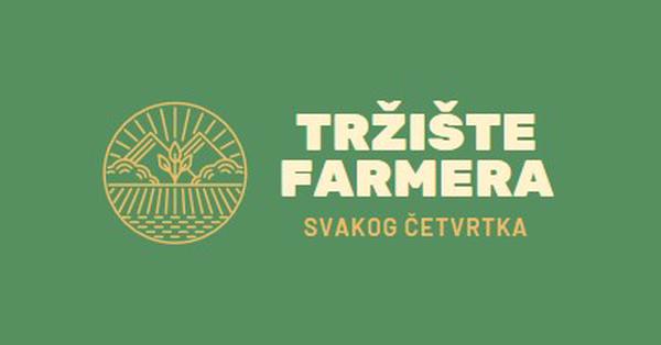 Dođite na tržište poljoprivrednika green clean,simple,logo,organic,typographic,rustic