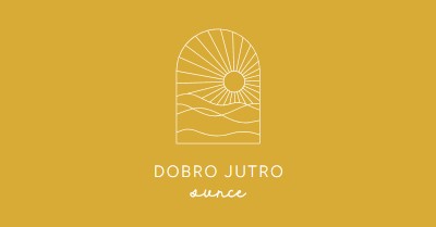 Dobro jutro, sunašce. yellow modern,minimal,lines,simple,waves,sun