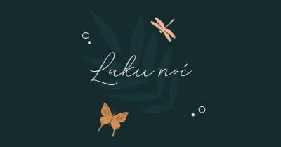 Jednostavna laku noć blue whimsical,bohemian,graphic,simple,motif,handwriting,illustration,