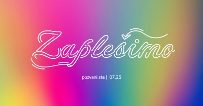 Idemo plesati, pozvani ste pink bold,bright,typographic