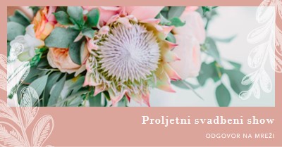 Proljetni svadbeni show pink organic-simple