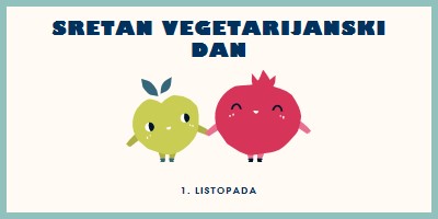 Sretan vegetarijanski dan white whimsical-line