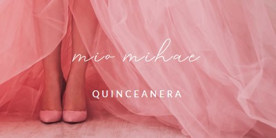 Quinceanera boje pink modern-simple