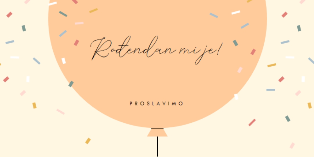 Proslavimo moj rođendan yellow whimsical-line