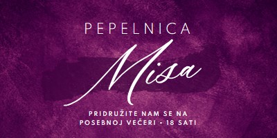 Pepelnica - misa purple modern-simple