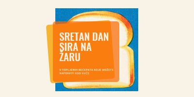 Sretan dan sira na žaru orange modern-bold