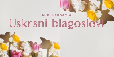 Uskrsni mir i ljubav gray modern-simple