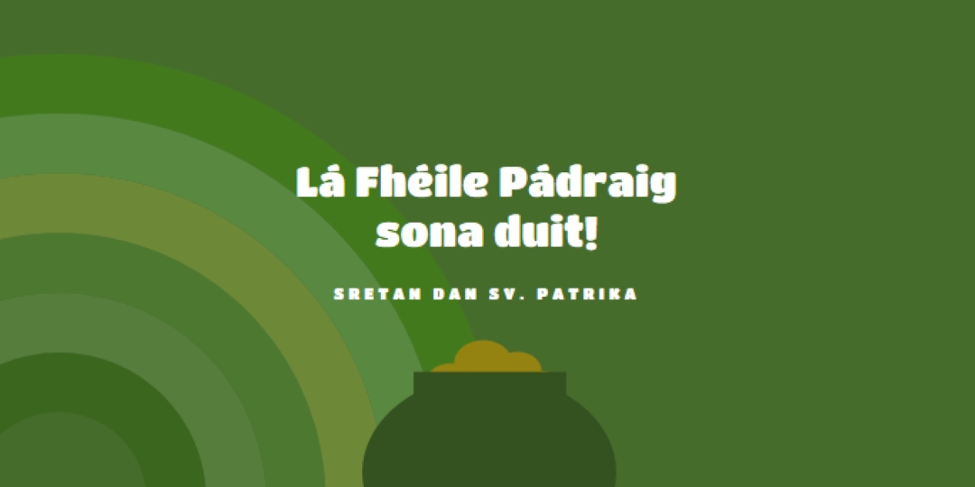 Sretan Dan Sv. Patrika green vintage-retro