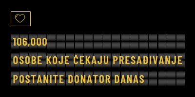 Postanite donator orgulje danas black modern-bold