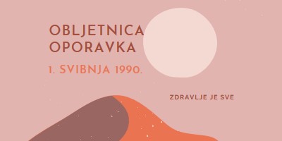 Obljetnica oporavka pink organic-boho