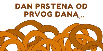 Prstenovi desetaka orange whimsical-line