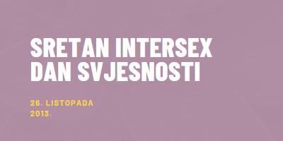 Sretan Dan svjesnosti Intersexa purple modern-bold