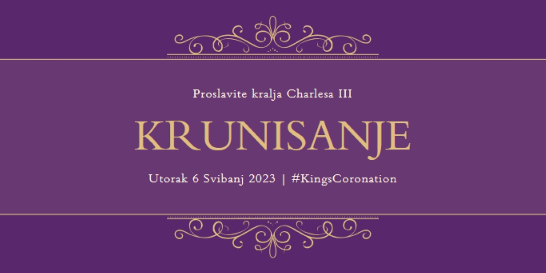 Kraljevska objava purple modern-simple