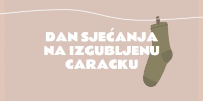 Dan sjećanja na izgubljenu socku brown whimsical-color-block