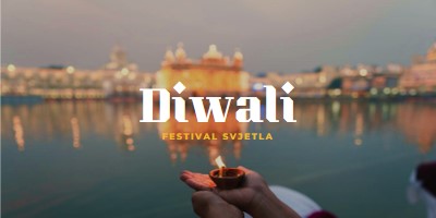 Svjetlo Diwalija blue modern-simple