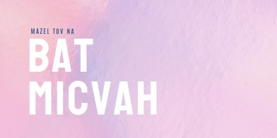 Slavimo vaše bat mitzvah pink modern-simple