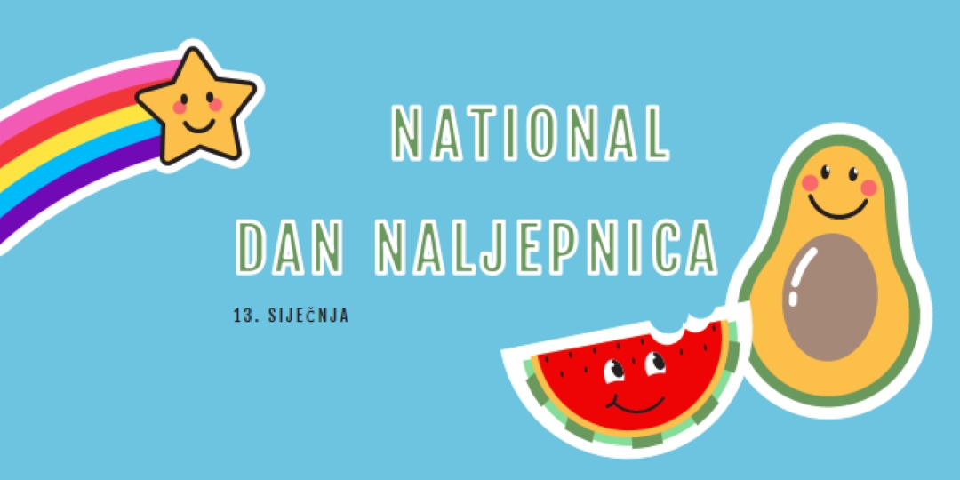 Sretan dan nacionalnih naljepnica blue whimsical-color-block