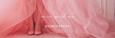 Quinceanera boje pink modern-simple