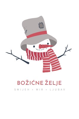 Božićne želje white modern-simple