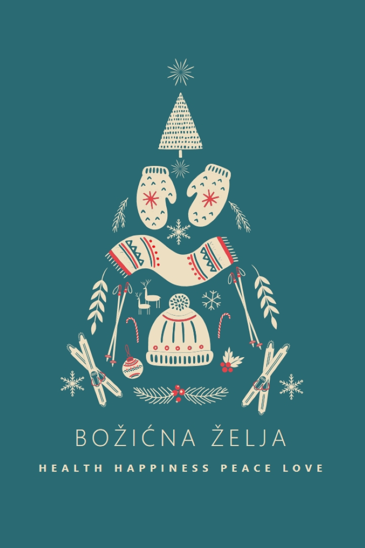 Sve što želim za Božić green modern-simple