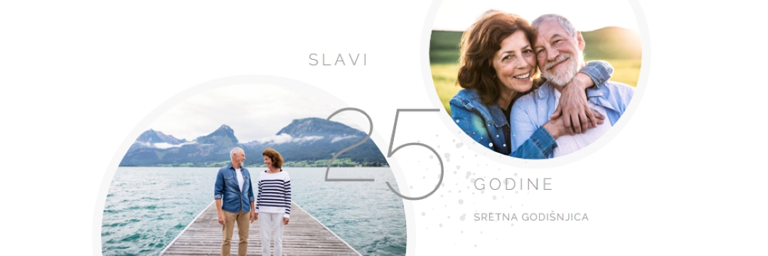 Srebrne proslave white modern-simple